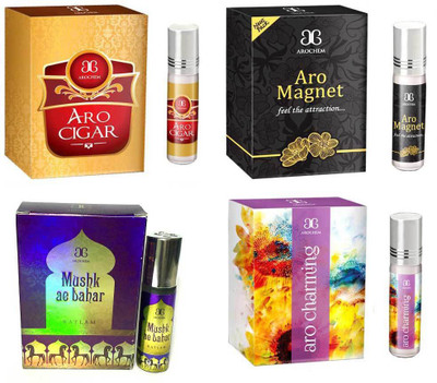 

Arochem Aro Charming Aro Cigar Aro magnet Mushk Ae Bahar Combo Floral Attar(Floral)