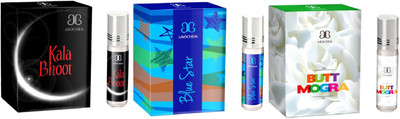 

Arochem Blue star Butt mogra Kala Bhoot Combo Floral Attar(Sandalwood)