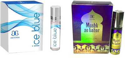 

Arochem Ice blue Mushk Ae Bahar Combo Floral Attar(Sandalwood)