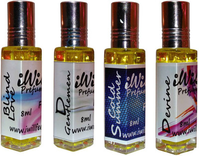 

iwill Premium Blind Love, D Gentleman, Cold Summer, Devine Non Alcoholic Fancy Perfume 32 ml Pack Floral Attar(Gold Musk)
