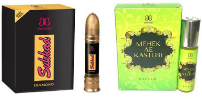 

Arochem Sukhad Mahek Ae Kasturi Combo Floral Attar(Sandalwood)