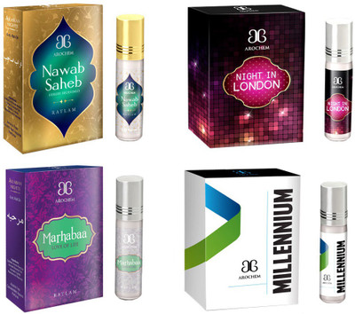 

Arochem Nawab saheb Marhabaa Millennium Night in london Combo Floral Attar(Rose)