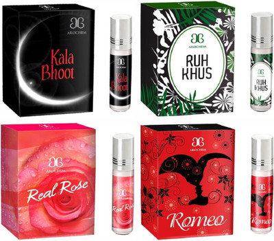 

Arochem Romeo Ruh khus Real rose Kala Bhoot Combo Floral Attar(Rose)