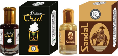 

Purandas Ranchhoddas PRS Sandal & Dehnal-Oud 6ml Each Herbal Attar(Dehn el oud)