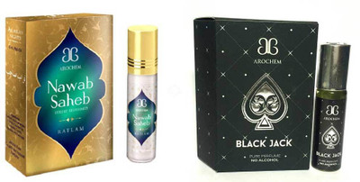 

Arochem Nawab saheb Black Jack Combo Floral Attar(Rose)