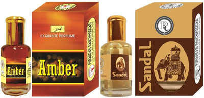 

Purandas Ranchhoddas PRS Sandal & Amber 6ml Each Herbal Attar(Amber)
