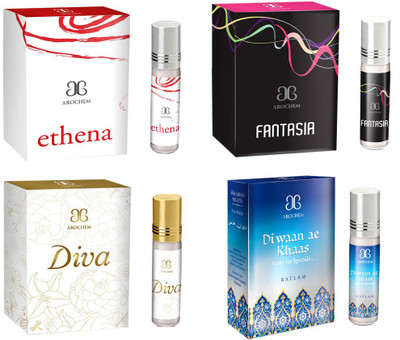 

Arochem Deewan ae khas Ethena Diva Fantasia Combo Floral Attar(Amber)