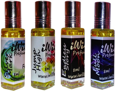 

iwill Premium Silver Mark, Jump High, Endless Story, Full Moon Non Alcoholic Fancy Perfume 32 ml Pack Floral Attar(Gold Musk)