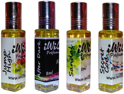 

iwill Premium Jump High, Secret Cod, Sandal, After Dark Non Alcoholic Fancy Perfume 32 ml Pack Floral Attar(Woody)