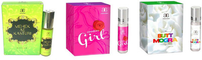 

Arochem Butt mogra Charming Girl Mahek Ae Kasturi Combo Floral Attar(Rose)