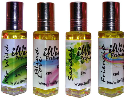 

iwill Premium Mr Wild, Blind Love, Sandal, Friendzip Non Alcoholic Fancy Perfume 32 ml Pack Floral Attar(Spicy)