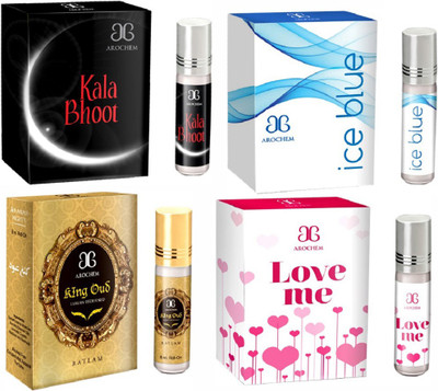 

Arochem Love me Ice blue King oudh Kala Bhoot Combo Floral Attar(Musk)