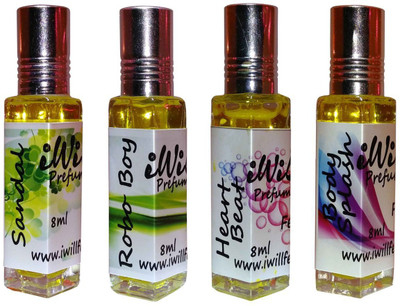 

iwill Premium Sandal, Robo Boy, Heart Beat, Body Splash Non Alcoholic Fancy Perfume 32 ml Pack Floral Attar(Woody)