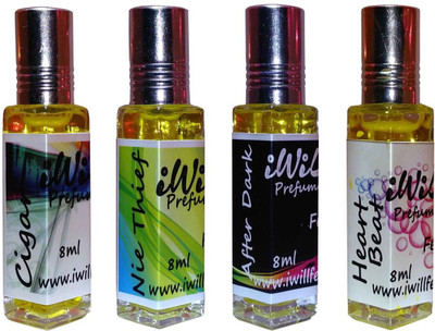 

iwill Premium Cigar, Nie Thief, After Dark, Heart Beat Non Alcoholic Fancy Perfume 32 ml Pack Floral Attar(Woody)