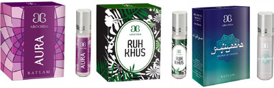 

Arochem Ruh khus Sufiyaana Aura Combo Floral Attar(Amber)