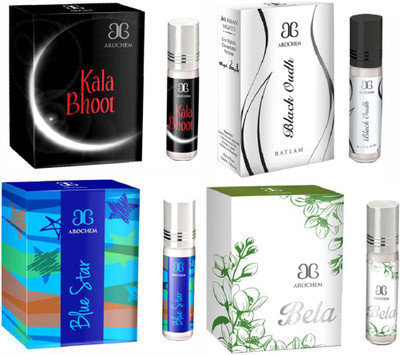

Arochem Bela Black oudh Blue star Kala Bhoot Combo Floral Attar(Juhi)