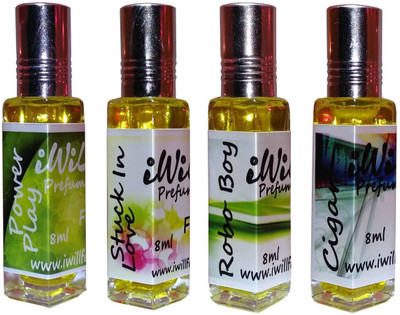 

iwill Premium Power Play, Stuck In Love, Robo Boy, Cigar Non Alcoholic Fancy Perfume 32 ml Pack Floral Attar(Spicy)