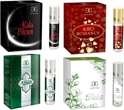 Arochem Bela Aro Romance Azaan Kala Bhoot Combo Floral Attar(Rose)