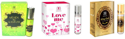 

Arochem King oudh Love me Mahek Ae Kasturi Combo Floral Attar(Sandalwood)
