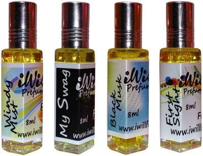 

iwill Premium Windy Mist, My Swag, Black Mussk, First Sight Non Alcoholic Fancy Perfume 32 ml Pack Floral Attar(Fruity)