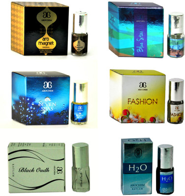 

Arochem BlueStar Magnet SevenSeas Fashion BlackOudh H2O Floral Attar(Musk Arabia)