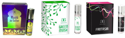 

Arochem Fantasia Green musk Mushk Ae Bahar Combo Floral Attar(Amber)