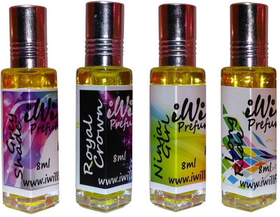 

iwill Premium Grey Shade, Royal Crown, Ninja Girl, Long Ride Non Alcoholic Fancy Perfume 32 ml Pack Floral Attar(Musk Arabia)