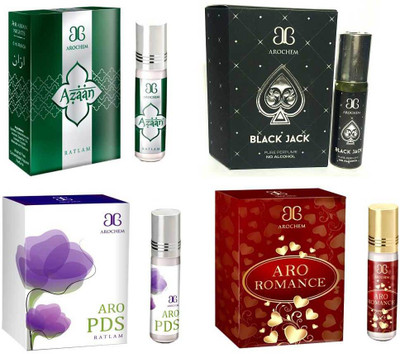 Arochem Aro PDS Aro Romance Azaan Black Jack Combo Floral Attar(Rose)