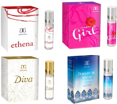 AROCHEM Deewan ae khas Charming Girl Diva Ethena Combo Floral Attar(Floral)