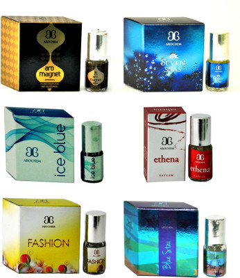 

Arochem BlueStar Magnet IceBlue SevenSeas Fashion Ethena Floral Attar(Musk Arabia)