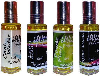 

iwill Premium Cool Water, Lady Laila, Power Play, After Dark Non Alcoholic Fancy Perfume 32 ml Pack Floral Attar(Gold Musk)