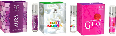 

Arochem Butt mogra Charming Girl Aura Combo Floral Attar(Amber)