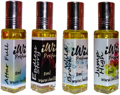 

iwill Premium Attarfull, Endless Story, Wild Brook, Jump High Non Alcoholic Fancy Perfume 32 ml Pack Floral Attar(Spicy)