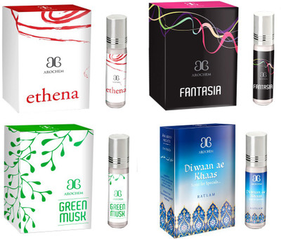 

Arochem Deewan ae khas Ethena Fantasia Green musk Combo Floral Attar(Amber)