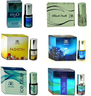 

Arochem BlueStar IceBlue SevenSeas Fashion BlackOudh H2O Floral Attar(Musk Arabia)