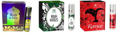 

Arochem Romeo Ruh khus Mushk Ae Bahar Combo Floral Attar(Amber)