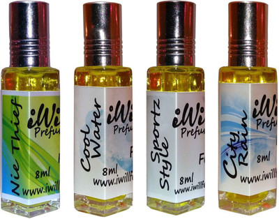

iwill Premium Nie Thief, Cool Water, Sportz Style, City Rain Non Alcoholic Fancy Perfume 32 ml Pack Floral Attar(Gold Musk)
