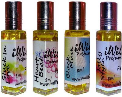 

iwill Premium Stuck In Love, Heart Beat, Black Mussk, Jolly Style Non Alcoholic Fancy Perfume 32 ml Pack Floral Attar(Gold Musk)