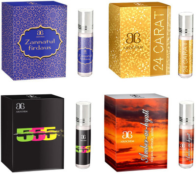 

Arochem 24 Carat 555 Zannatul firdaus Aro charming Combo Floral Attar(Floral)