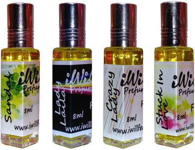 

iwill Premium Sandal, Crazy Lady, Lady Laila, Stuck In Love Non Alcoholic Fancy Perfume 32 ml Pack Floral Attar(Woody)