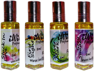 

iwill Premium Stuck In Love, First Sight, Silver Mark, Grey Shade Non Alcoholic Fancy Perfume 32 ml Pack Floral Attar(Fruity)