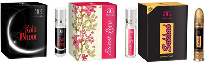 

Arochem Sukhad Sweet love Kala Bhoot Combo Floral Attar(Musk)