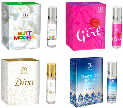

Arochem Butt Mogra Charming Girl Diva Deewan ae khas Combo Floral Attar(Floral)