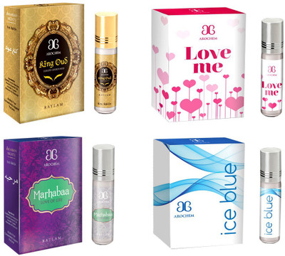 

Arochem Love me Ice blue King oudh Marhabaa Combo Floral Attar(Floral)
