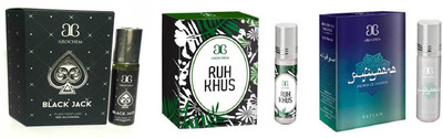 

Arochem Ruh khus Sufiyaana Black Jack Combo Floral Attar(Musk)