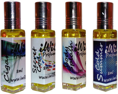 

iwill Premium Cigar, Secret Cod, Body Splash, Cold Summer Non Alcoholic Fancy Perfume 32 ml Pack Floral Attar(Gold Musk)