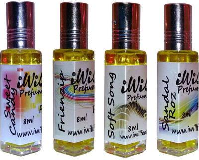 

iwill Premium Sweet Candy, Friendzip, Soft Song, Sandal Roz Non Alcoholic Fancy Perfume 32 ml Pack Floral Attar(Gold Musk)