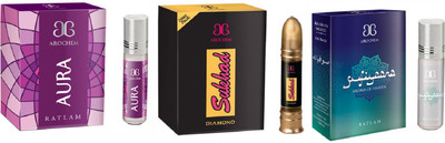 

Arochem Sufiyaana Sukhad Aura Combo Floral Attar(Musk)