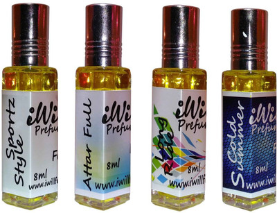 

iwill Premium Attarfull, Cold Summer, Long Ride, Sportz Style Non Alcoholic Fancy Perfume 32 ml Pack Herbal Attar(Floral)
