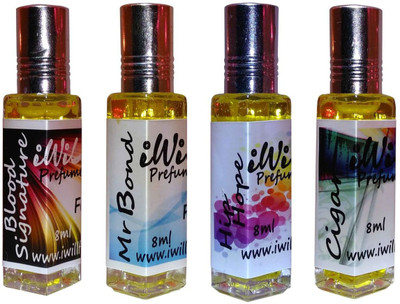 

iwill Premium Blood Signature, Mr Bond, Hip Hope, Cigar Non Alcoholic Fancy Perfume 32 ml Pack Floral Attar(Gold Musk)